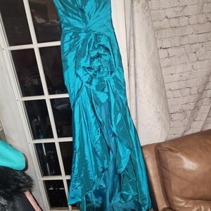 Maggie Sottero Teal Prom Dress